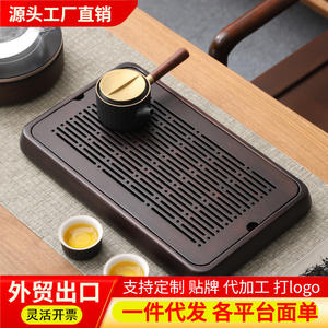 Bandeja de té pequeña para el hogar con sistema integrado de preparación y drenaje, bandeja de té lujosa y de alta gama, disponible - Product Image 5