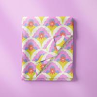 Nouveau tissu en coton doux 2025, échantillon gratuit, tissu en lawn imprimé géométrique personnalisé pour vêtements