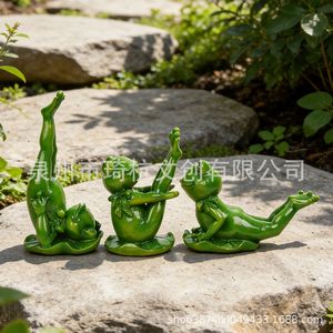 Figurine de grenouille en résine, décoration d'intérieur, statue d'animal, cadeau artistique - Product Image 2