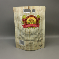Pochette à bec verseur personnalisée avec poignée, sac d'emballage liquide autoportant avec robinet pour vin, cocktails et boissons