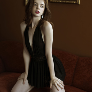 Hermoso Vestido de Dormir de Gasa con Encaje en <span class=keywords><strong>la</strong></span> Espalda, Tentación Blanca, Malla Sexy, Cintura Elástica, Cuello Halter, Estilo Hada, Sin Espalda, Tul, 3 Piezas - Product Image 3