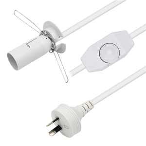 Cable con interruptor regulador de intensidad para portalámparas E14 con enchufe AU / Cable regulable SAA, Portalámparas E14 / Lámpara de sal, Iluminación de mesa - Product Image 1