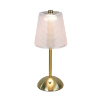 Lampe de table moderne nordique à LED avec commande tactile sans fil rechargeable flexible avec abat-jour en cristal E14 à intensité variable pour hôtel et restaurant
