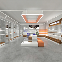 Présentoir de magasin de chaussures personnalisé pour hommes et femmes, double face, bas, pour centre commercial et supermarché