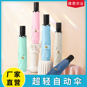 ร่มอัตโนมัติ Ultralight น้ำหนัก 205 กรัม โครงอัลลอย เปิดอัตโนมัติด้วยปุ่ม พกพาสะดวก ใช้ได้ทั้งกันแดดและกันฝน เหมาะสำหรับการเดินทาง - Product Image 5
