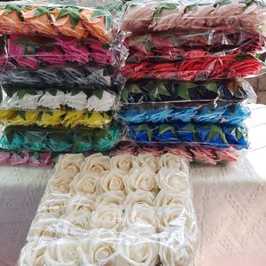 Oferta Especial: 25 Piezas/Bolsa <span class=keywords><strong>de</strong></span> <span class=keywords><strong>Flores</strong></span> Artificiales <span class=keywords><strong>de</strong></span> PE <span class=keywords><strong>de</strong></span> 8cm con Hojas y Tallos <span class=keywords><strong>para</strong></span> Decoración <span class=keywords><strong>de</strong></span> Pasteles <span class=keywords><strong>de</strong></span> Boda y Fiestas, <span class=keywords><strong>Flores</strong></span> Artificiales <span class=keywords><strong>de</strong></span> Espuma - Product Image 1