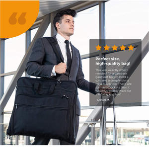 Maletín Porta Trajes de Poliéster para Hombre, para Viajes de Trabajo, con Cierre de Cremallera, Protector de Trajes - Product Image 5