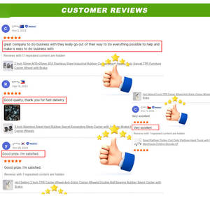 200 250 300 350kg Hochleistungs-TPR-Dreh platten rollen 50mm breite Profil bremse Starre anpassbare OEM-Rad wagen Industrie - Product Image 6