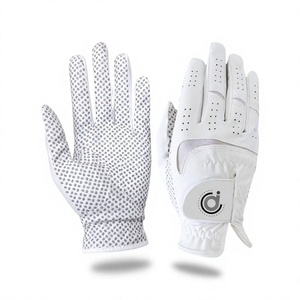Gants de golf en cuir Cabretta blanc de qualité supérieure, poignées antidérapantes, fermeture auto-agrippante, respirants, légers, unisexes, pour le sport - Product Image 1