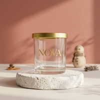Vases à bougies en verre à paroi épaisse vides en gros, conteneurs à bougies personnalisables avec logo, pots à bougies pour cire de soja