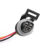 Universal 12V/24V 4-in-1 Pengukur Tekanan Oli LCD Mobil, Voltmeter, Temperatur Air, Pengukur Bahan Bakar Oli dengan Sensor Suhu 10mm untuk Mobil Truk