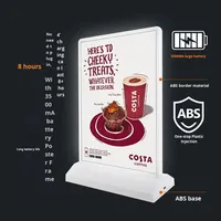 Taşınabilir A4/A5 çift taraflı LED şarj edilebilir ışık kutu reklam ekranı kurulu yemek masası lamba restoran ışık kutusu