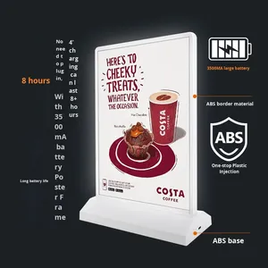 Xách tay A4/A5 hai mặt LED Sạc Hộp đèn quảng cáo bảng hiển thị bảng ăn uống đèn nhà hàng hộp đèn - Product Image 2