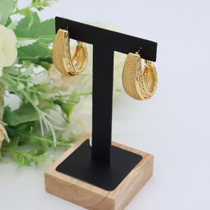 طقم مجوهرات فاخر مطلي بالذهب عيار 18 قيراط للنساء، أطقم مجوهرات إيطالية للزفاف، أطقم قلادة وأقراط أفريقية للعروس - Product Image 5