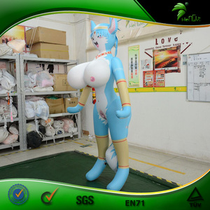 ของเล่นเป่าลมรูปสัตว์ Hongyi ตุ๊กตาแมวสาวอกใหญ่เป่าลม ตุ๊กตาลมชายเซ็กซี่ ตุ๊กตาอนิเมะเป่าลม - Product Image 3