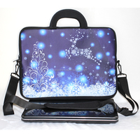 Housse pour ordinateur portable en néoprène de 15,6 pouces avec bandoulière amovible, sac de transport pour ordinateur portable à sublimation
