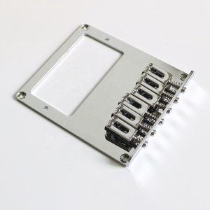 Puente de <span class=keywords><strong>Guitarra</strong></span> Moderno Cromado de Acero/Aleación de Zinc, Acabado Pulido, Diseño Duradero de 6 Selletas, <span class=keywords><strong>para</strong></span> Pastillas Humbucker - Product Image 2