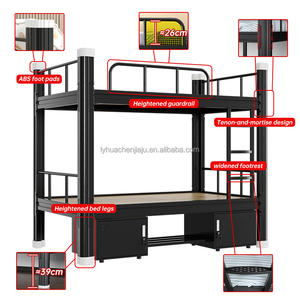 Cama Literas Doble Moderna Blanca de Metal con Escaleras para Hoteles y Escuelas, Cama Literas Doble Tamaño King de 4 Camas - Product Image 2