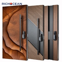 Portes d'entrée principales pivotantes en acier et aluminium antivol RICHOCEAN, robustes, hermétiques et sécurisées