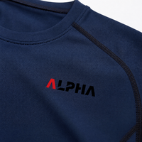 T-shirt de compression pour homme à imprimé 3D ALPHA, séchage rapide, en polyester et soie de lait, pour fitness et gym, manches courtes