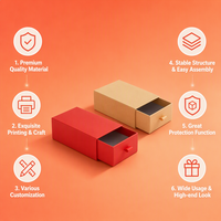Boîte cadeau rigide écologique personnalisée, boîte cadeau en carton recyclable avec tiroir coulissant, boîte en papier de qualité