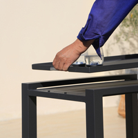 OSMEN DIVA Handcar avec table de rangement multifonctionnelle en aluminium pour l'extérieur Patio