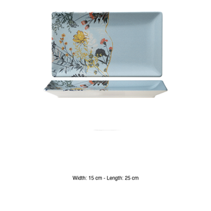 โบตานิก้า บลู ถาดเสิร์ฟ 25 × 15 ซม. ทรงสี่เหลี่ยมโตเกียว M1934 - Product Image 3