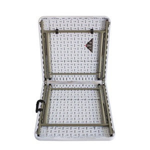 122cm <span class=keywords><strong>4</strong></span> pies plegable plástico <span class=keywords><strong>Picnic</strong></span> <span class=keywords><strong>4</strong></span> pies Mesa campamento fiesta comedor mesas plegable por la mitad mesa de banquete con asa - Product Image 6