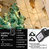 66ft 200LED Guirlande Lumineuse Intérieur Extérieur 8 Modes Étanche UL Plug Connectable Twinkle Fairy Christmas Lights