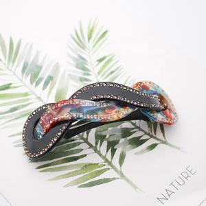 CANYUAN personalizzato affascinante accessori per capelli francesi unico Twist donna strass mollette per capelli all'ingrosso - Product Image 5