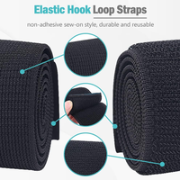 Sangle de fixation pour poche à glace, extensible, multi-usage, avec crochets et boucles, sangles d'extension élastiques à boucles et crochets, bande auto-agrippante