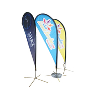 Logo personnalisé publicité extérieure drapeaux de plage plumes larme bannières pour l'événement