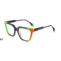 Nouvelle tendance Épissage Conception Acétate Lunettes Optiques Logo Personnalisé Assurance Qualité