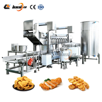Machine à frire continue pour beignets chinois, frites de porc, et corn puffs, friteuse industrielle à gaz avec système de filtration et circulation d'huile