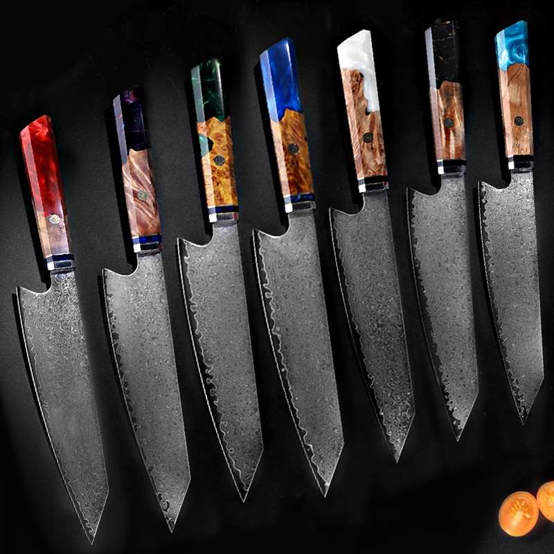 Heiß verkaufendes Küchenmesser Couteaux De Cuisine 8-Zoll-Kochmesser mit Damaskus-Stahl klinge