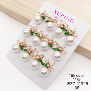 Pendientes de Perlas al por Mayor con Forma de Corazón de Flor de Cobre Chapado en Oro de Joyería <span class=keywords><strong>XUPING</strong></span> - Product Image 3