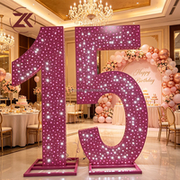 Lampes à LED ZKAI pour numéros de fête, enseigne géante lumineuse à 15 lumières pour la décoration d'événements et de fêtes d'anniversaire