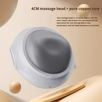 Ceinture de massage chauffante rechargeable pour la taille, 5 modes de vibration, massage brûle-graisse, contrôle de la durée, portable, soulagement des crampes menstruelles
