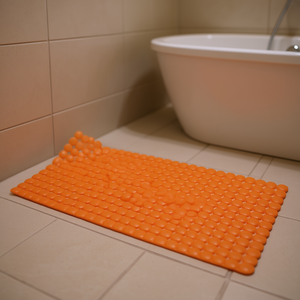 Tapis de bain antidérapant Rondo 72 X 36 Cm Orange antidérapant pour salle de bain - Product Image 3