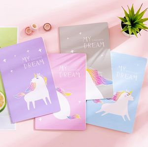 Korea Ins Fantasy Girl licorne Notebook Cartoon Creative A5 Notebook Student Portable Diary - Product Image 6