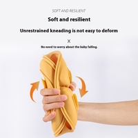 Ensemble de salle à manger pour bébé en silicone non toxique sans BPA arc-en-ciel de dessin animé mignon comprend des bavoirs assiettes séparées cuillère tasses vaisselle vaisselle