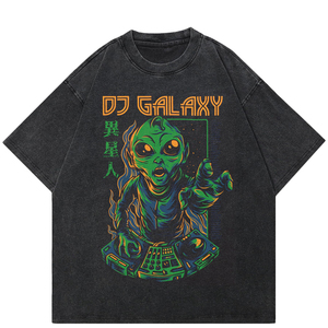 T-shirt personnalisé rétro pour homme, imprimé streetwear, poids lourd 280g, 100% coton, <span class=keywords><strong>haut</strong></span> décontracté pour homme, t-shirt <span class=keywords><strong>délavé</strong></span> à effet flocon de neige - Product Image 3