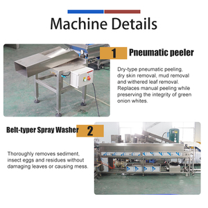 Máquina de lavado, secado por aire y corte de cebollín y cebolla verde; Máquinas de limpieza y corte de cebollín - Product Image 2