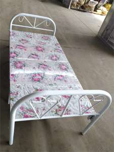 Letto pieghevole in acciaio economico di alta qualità con materasso struttura del letto in metallo pieghevole per camera da letto letto singolo <span class=keywords><strong>salvaspazio</strong></span> - Product Image 5