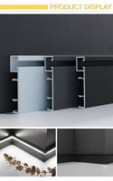 Plinthe LED en alliage d'aluminium pour mur et sol, éclairage de plinthe LED en aluminium, éclairage de sol LED