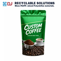 Bolsa Doypack Brillante Esmeralda para Café al por Mayor con Cierre de Presión para Granos de Café Tostado Fresco y Pedidos a Granel