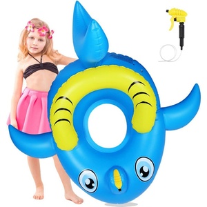Tapis de jeu aquatique portable pour bébés, avec arroseur extérieur, en PVC écologique, bleu, personnalisable, Dark Age - Product Image 5