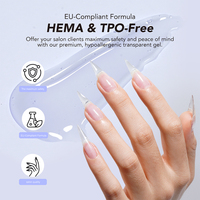 Missgel OEM Gel de Construction Sans Chaleur, Vente en Gros, Nouvelle Génération, Gel Dur Autolissant pour Extension, Sans TPO ni HEMA, Pots pour Ongles