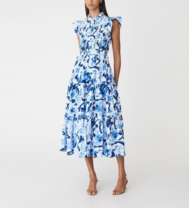 Robe longue 100 % coton avec dentelle, tissu respirant, motifs floraux ou unis pour les saisons printemps/été/automne - Service OEM disponible - Product Image 1