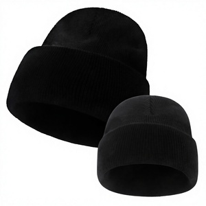 High Quality Solid Color Autumn Winter Soft <b>Beanie</b> <b>Hat</b> 100% Solid Color Autumn Winter - Product Image 2
